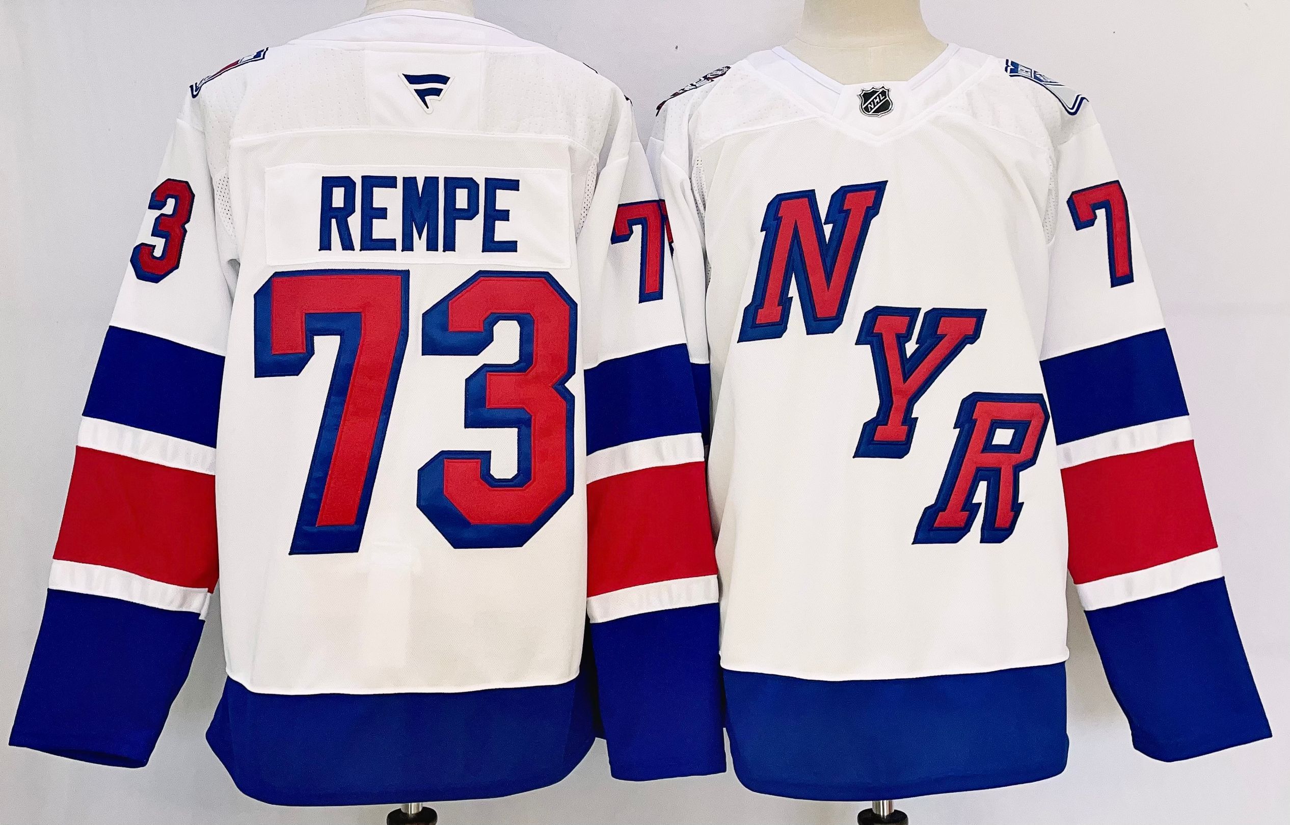 Men New York Rangers 73 Rempe White 2025 Home Premier Player NHL Jersey